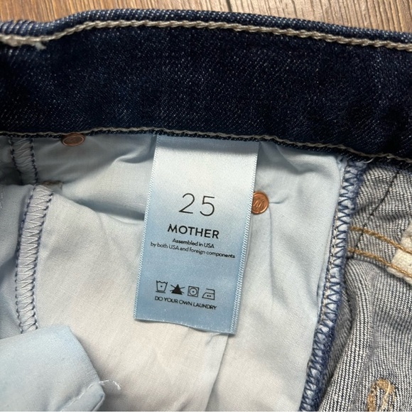 Mother Denim Stunner Zip Ankle Step Fray Sweeping Racer SZ 25/0 - Picture 8 of 11